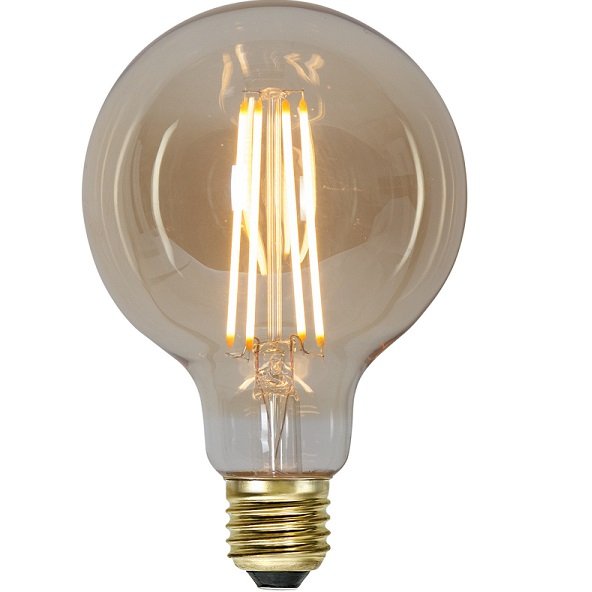 Ledlampa 95mm amber E27 3,6 w 300lm dimbar-0