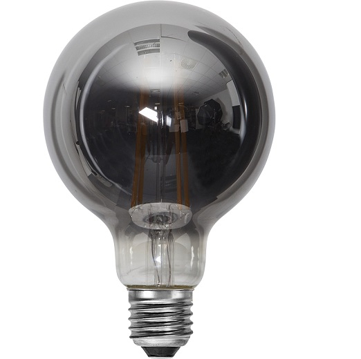 Ledlampa 95mm rök E27 LED 7,5 w 250lm dimbar-14930