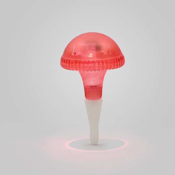 Solcellslampa svamp Assisi LED röd-13788