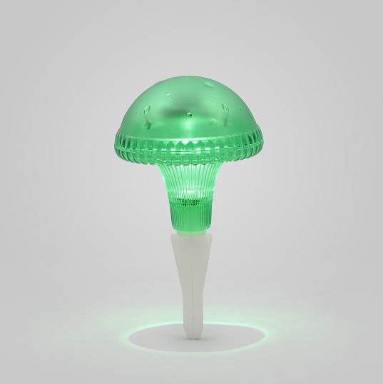 Solcellslampa svamp Assisi LED grön-13792